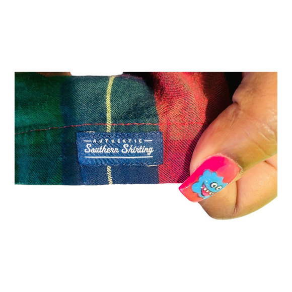 Crown and Ivy Button Down Shirt Men Size XXL Multi Plaid Classic Fit Long Sleeve - Picture 10 of 10